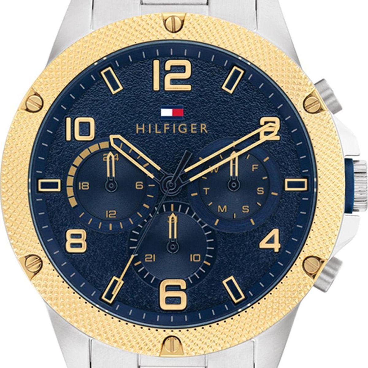 Tommy Hilfiger Blaze Chronograph Blue Dial Silver Steel Strap Watch for Men - 1792031