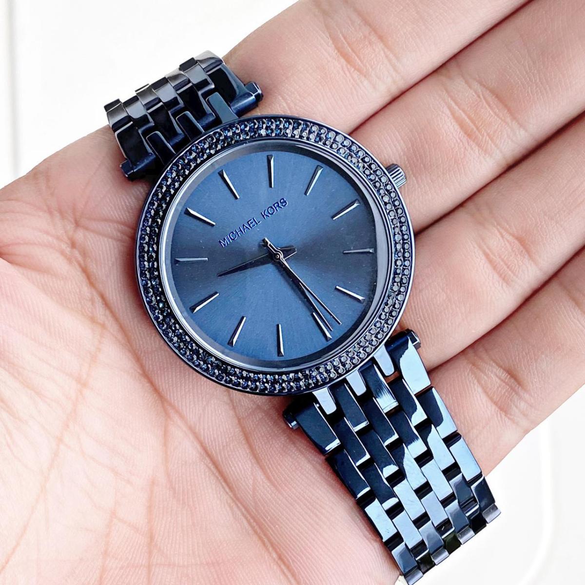 Michael Kors Darci Blue Dial Blue Steel Strap Watch for Women - MK3417