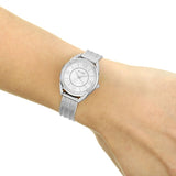 Guess Whisper Silver Dial Silver Mesh Bracelet Watch for Women - W1084L1