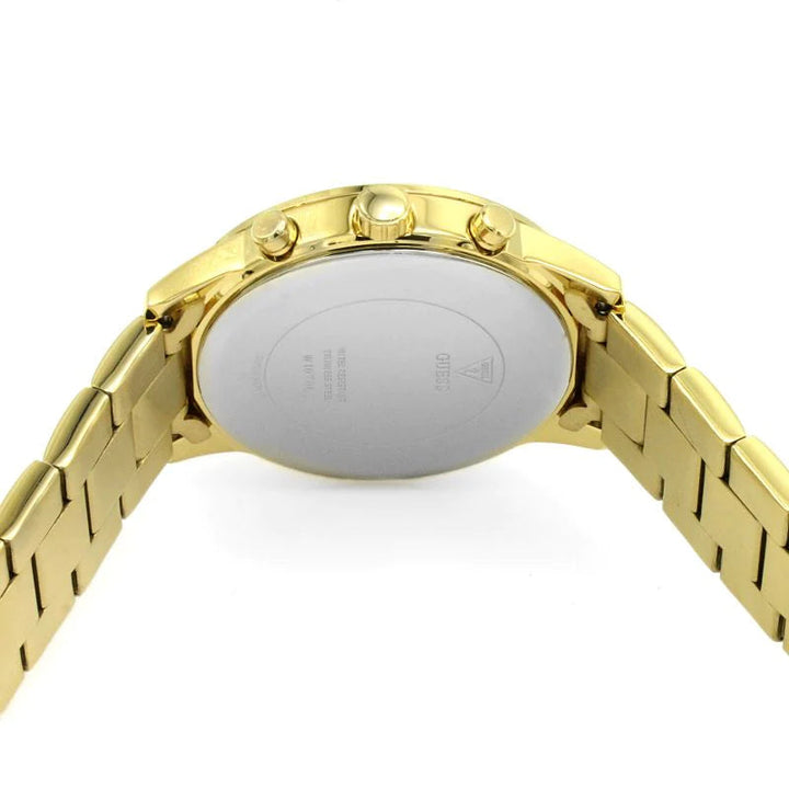 Guess Multifunction Black Dial Gold Steel Strap Watch for Men  - W0602G1