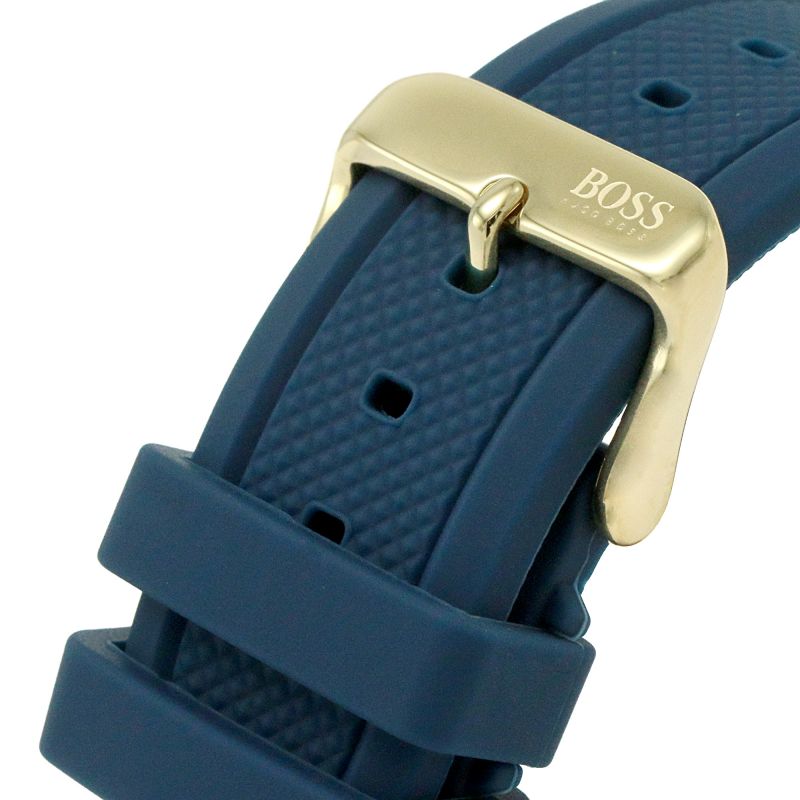 Hugo Boss Globetrotter Blue Dial Blue Silicone Strap Watch for Men - 1513822