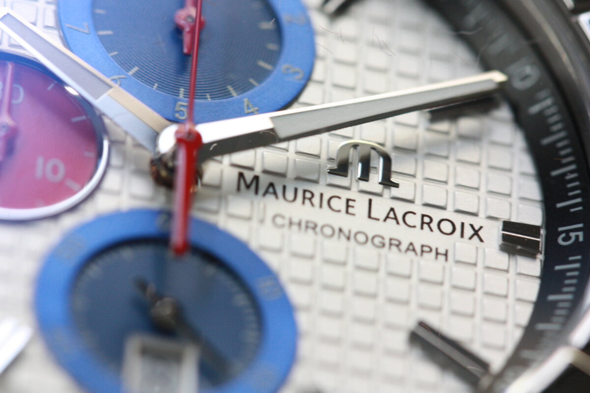 Maurice Lacroix Aikon Chronograph Special Edition Mahindra Racing Silver Dial Grey Rubber Strap Watch for Men - AI1018-TT031-130-2