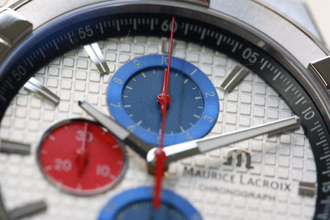 Maurice Lacroix Aikon Chronograph Special Edition Mahindra Racing Silver Dial Grey Rubber Strap Watch for Men - AI1018-TT031-130-2