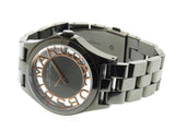 Marc Jacobs Henry Skeleton Black Dial Black Steel Strap Watch for Women - MBM3254
