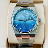 Tissot PRX Powermatic 80 Gradient Blue Dial Silver Steel Strap Watch for Men - T137.407.11.351.01