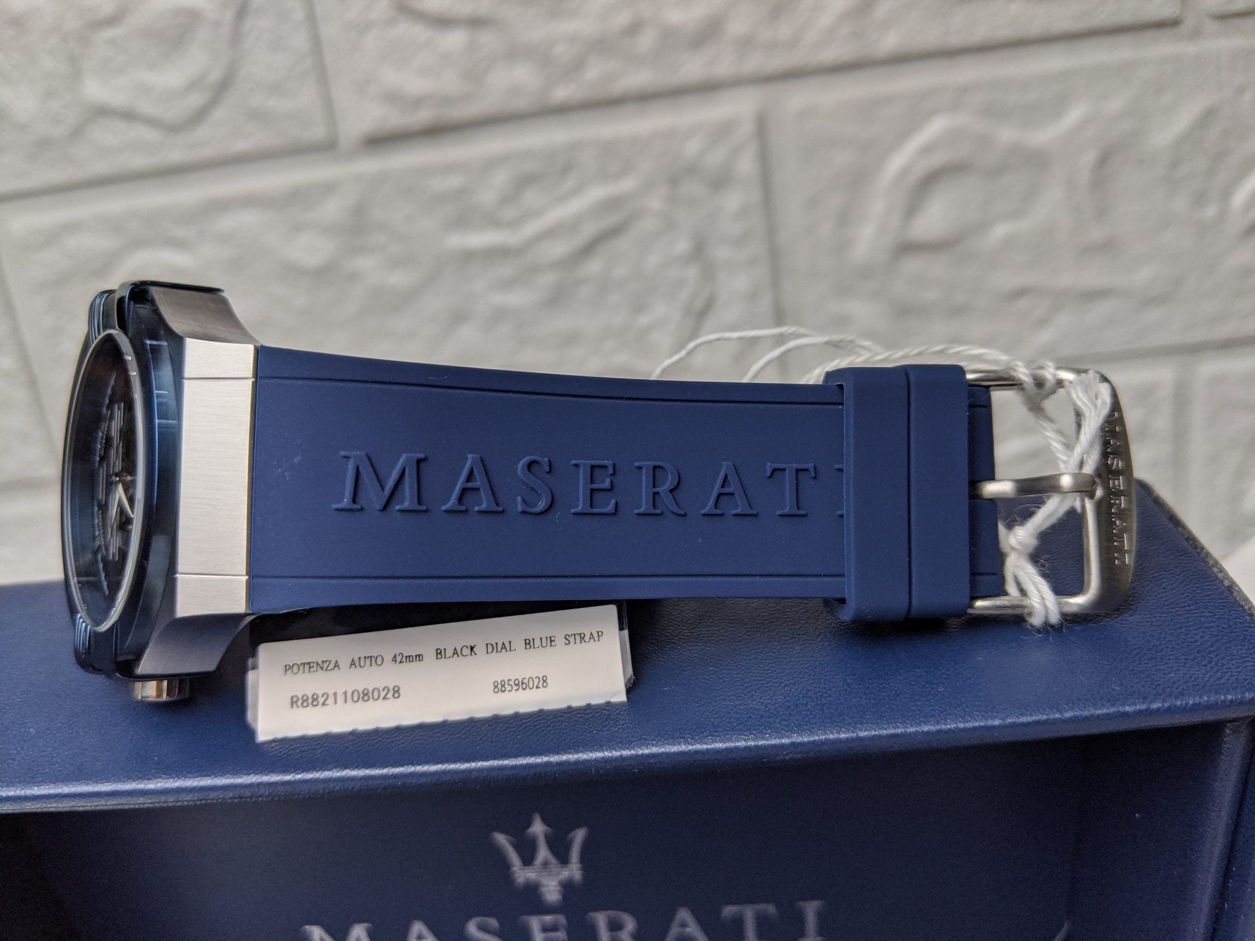 Maserati Potenza 42mm Blue Dial Automatic Silicone Strap Watch For Men - R8821108028