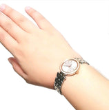 Michael Kors Darci Rose Gold Dial Two Tone Steel Strap Watch for Women - MK4327