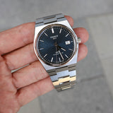 Tissot PRX Powermatic 80 Blue Dial Silver Steel Strap Watch for Men - T137.407.11.041.00