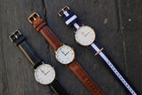 Daniel Wellington Classic Glasgow White Dial Two Tone NATO Strap Unisex Watch - DW00100047
