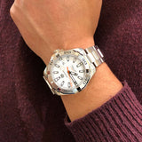 Tag Heuer Aquaracer Calibre 5 Automatic White Dial Silver Steel Strap Watch for Men - WAY2013.BA0927