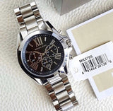 Michael Kors Bradshaw Black Dial Silver Steel Strap Watch for Men - MK5705