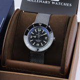 Breitling Superocean Heritage '57 Black Dial Silver Mesh Bracelet Watch for Men - A10370121B1A1