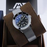 Breitling Superocean Heritage '57 Black Dial Silver Mesh Bracelet Watch for Men - A10370121B1A1