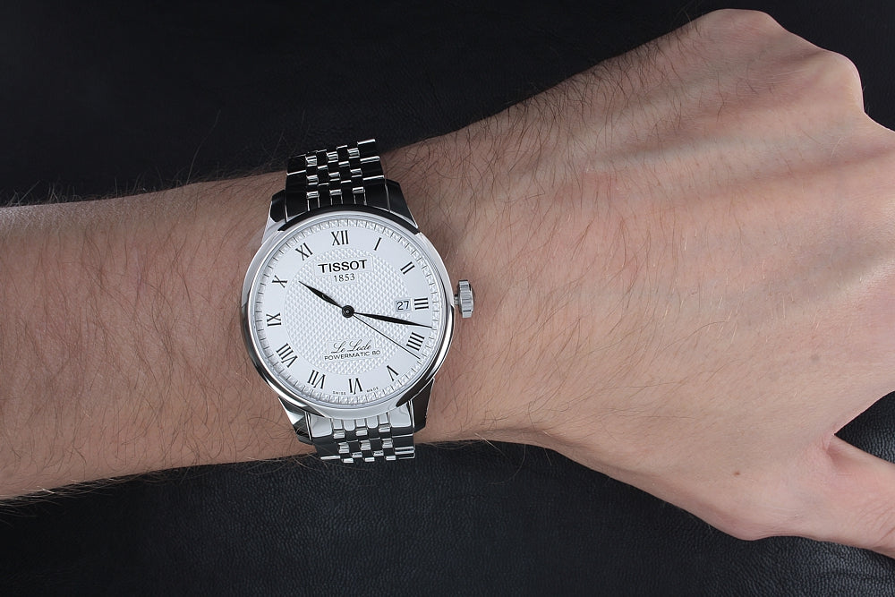 Tissot Le Locle Powermatic 80 Silver Dal Silver Steel Strap Watch For Men - T006.407.11.033.00
