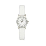 Marc Jacobs Henry Dinky White Dial White Leather Strap Watch for Women - MBM1234