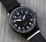 IWC Pilot Watch Chronograph Top Gun Edition Black Dial Black Nylon Strap Watch for Men - IW326901