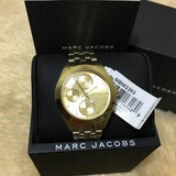 Marc Jacobs Peeker Chronograph Gold Dial Gold Steel Strap Watch for Women - MBM3393