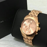 Marc Jacobs Peeker Chronograph Rose Gold Dial Rose Gold Steel Strap Watch for Women - MBM3394
