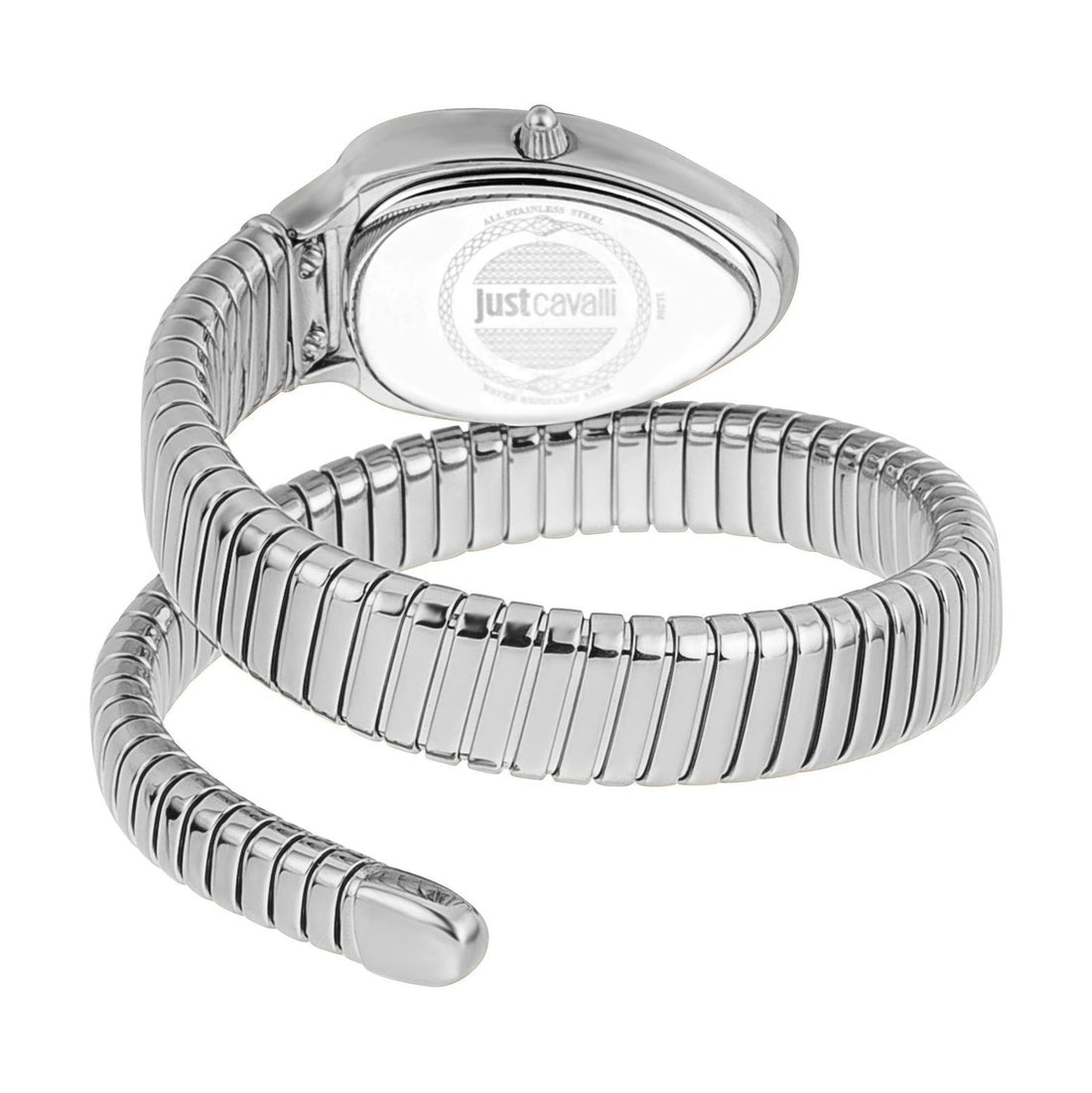 Just Cavalli Serpente Metallica Silver Dial Silver Steel Strap Watch for Women - JC1L208M0015