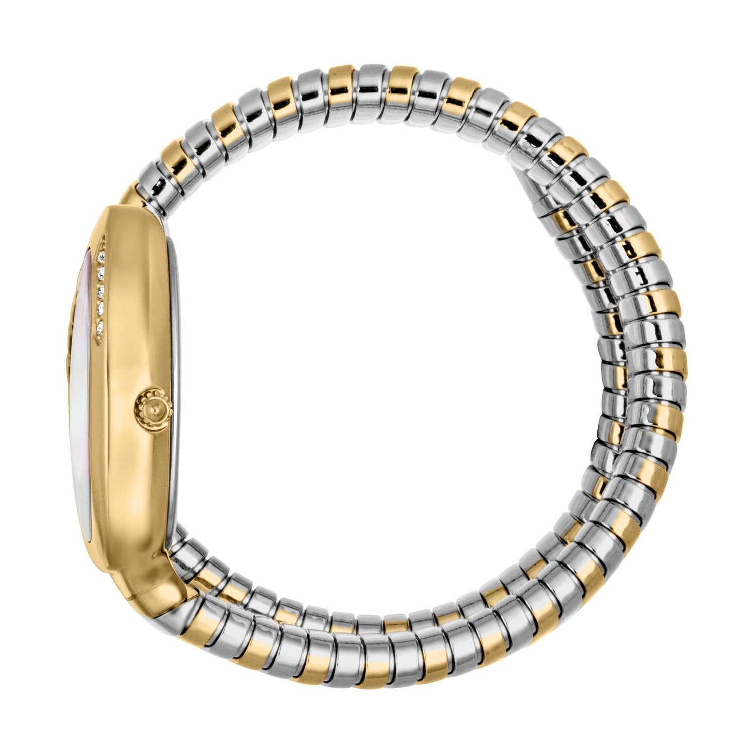 Just Cavalli Glam Evo 4 Mother of Pearl White Dial Two Tone Steel Strap Watch for Women - JC1L229M0065