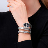 Just Cavalli Vezzoso Blue Dial Silver Steel Strap Watch for Women - JC1L230M0025