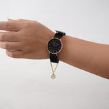 Daniel Wellington Petite Cornwall Black Dial Black Nylon Strap Watch for Women - DW00100247