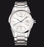 Calvin Klein Bold Silver Dial Silver Steel Strap Watch for Men - K2246120
