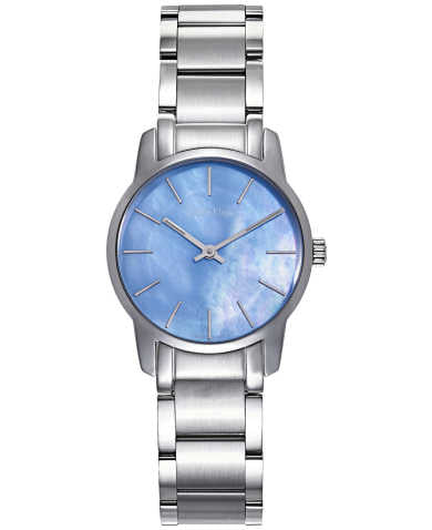 Calvin Klein City Mother of Pearl Blue Dial Silver Steel Strap Watch for Women - K2G2314X