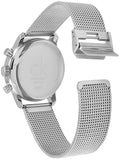 Calvin Klein City Chronograph White Dial Silver Mesh Bracelet Watch for Men - K2G27126