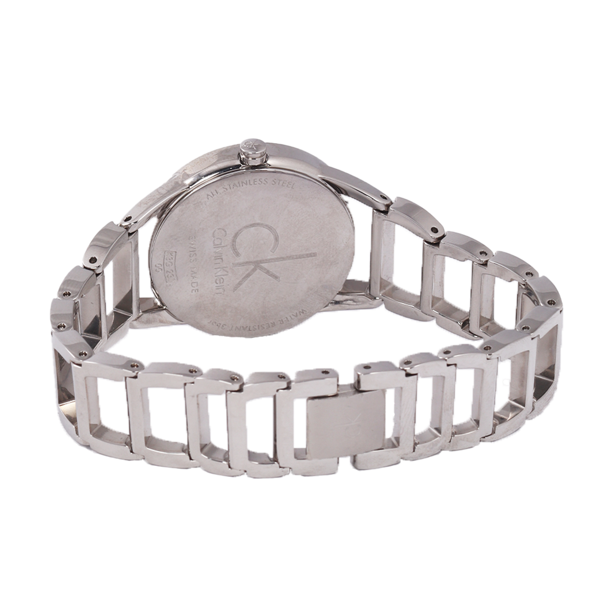 Calvin Klein Stately Pink Mother of Pearl Dial Silver Steel Strap Watch for Women - K3G2312E