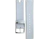 Calvin Klein Glam Transparent Silver Dial Grey Leather Strap Watch for Women - K9423193