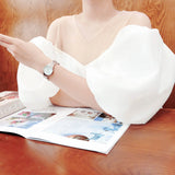 Calvin Klein Snake Silver Dial Silver Steel Strap Watch For Women - K6E23146