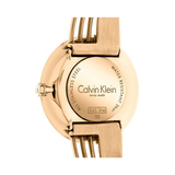 Calvin Klein Drift Silver Dial Gold Steel Strap Watch for Women - K6S2N516