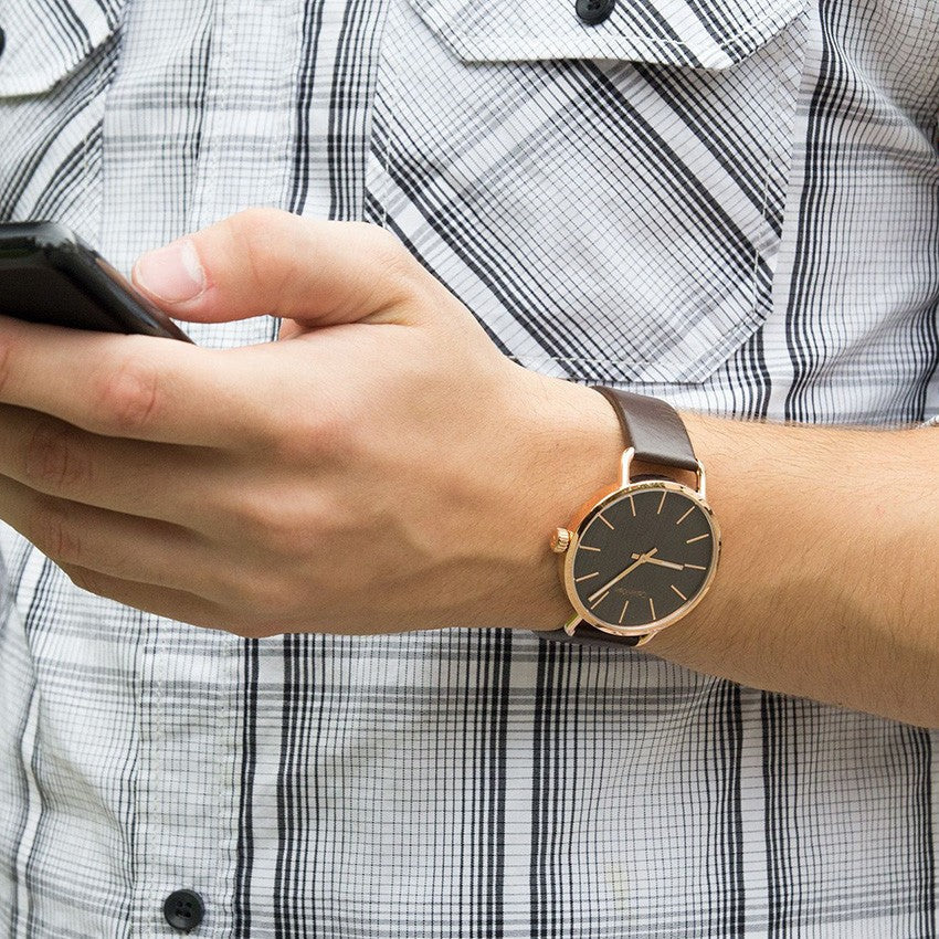 Calvin Klein Even Grey Dial Brown Leather Strap Watch for Women - K7B216G3