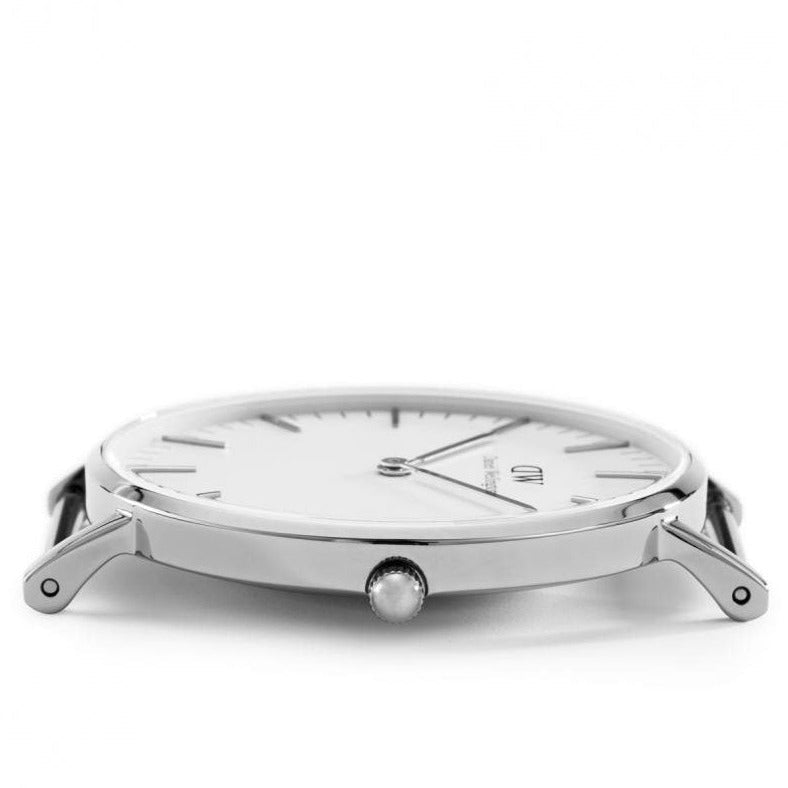 Daniel Wellington Classic Glasgow White Dial Two Tone NATO Strap Unisex Watch - DW00100047