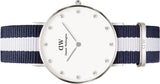 Daniel Wellington Classy Glasgow White Dial Two Tone Nylon Strap Watch For Women - DW00100082