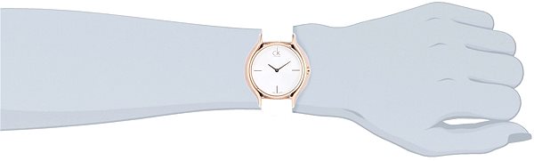 Calvin Klein Skirt White Dial White Leather Strap Watch for Women - K2U236K6