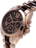 Michael Kors Bradshaw Chronograph Brown Dial Two Tone Steel Strap Watch For Women - MK5944