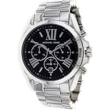 Michael Kors Bradshaw Black Dial Silver Steel Strap Watch for Men - MK5705
