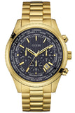 Guess Multifunction Black Dial Gold Steel Strap Watch for Men  - W0602G1
