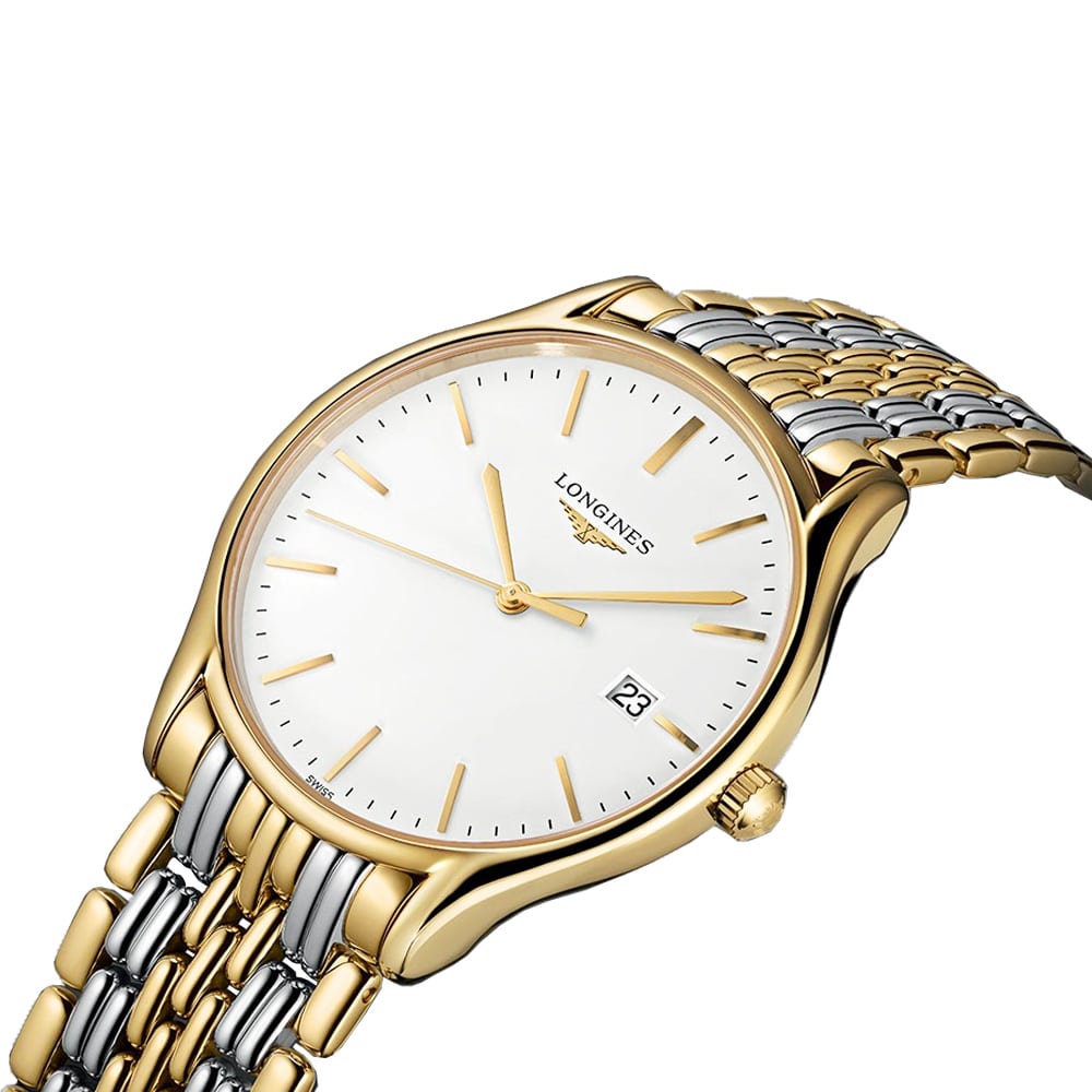 Longines Lyre Quartz White Dial Gold Stainless Steel Watch for Women - L4.859.2.12.7