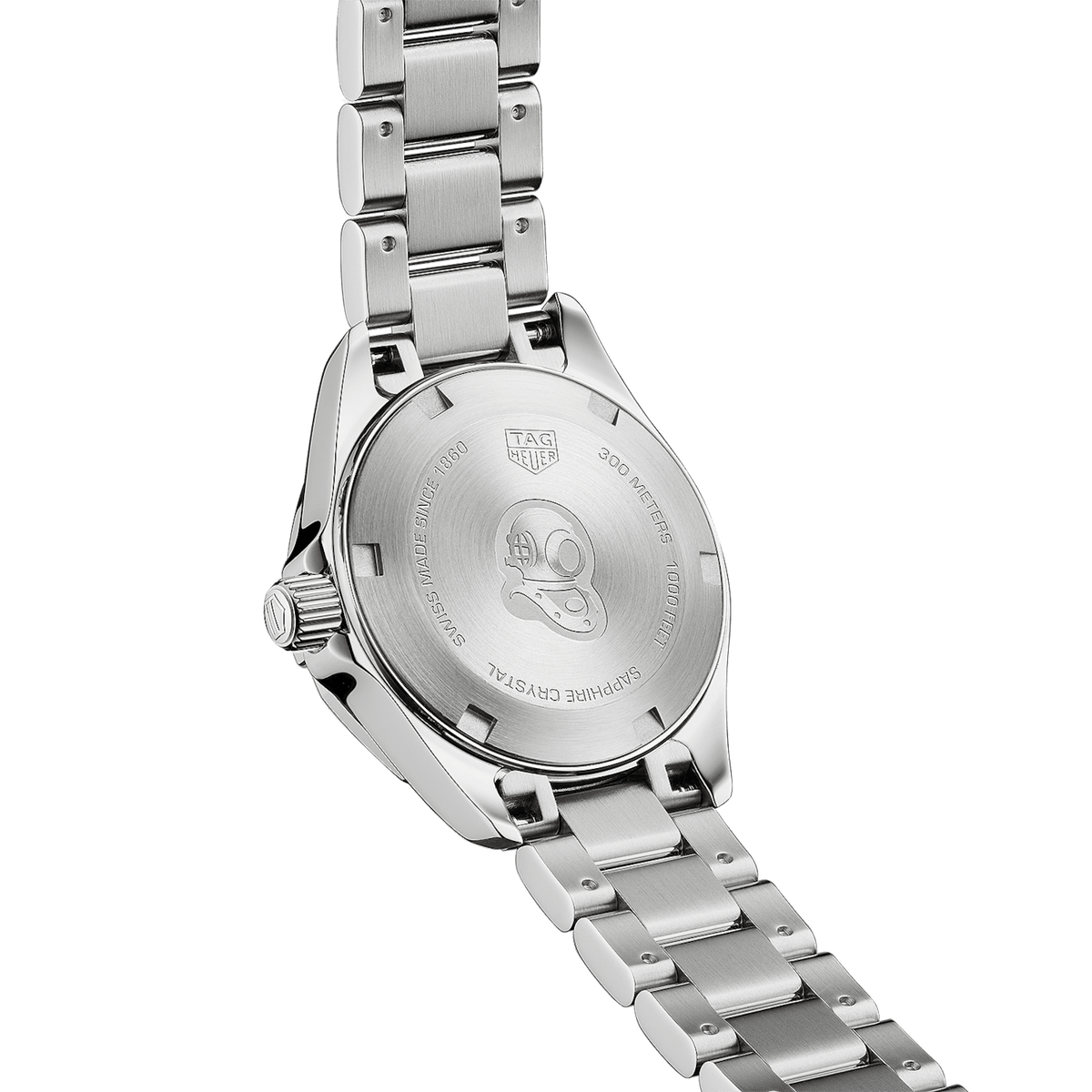 Tag Heuer Aquaracer Diamonds Mother of Pearl Dial Silver Steel Strap Watch for Women - WBD1414.BA0741