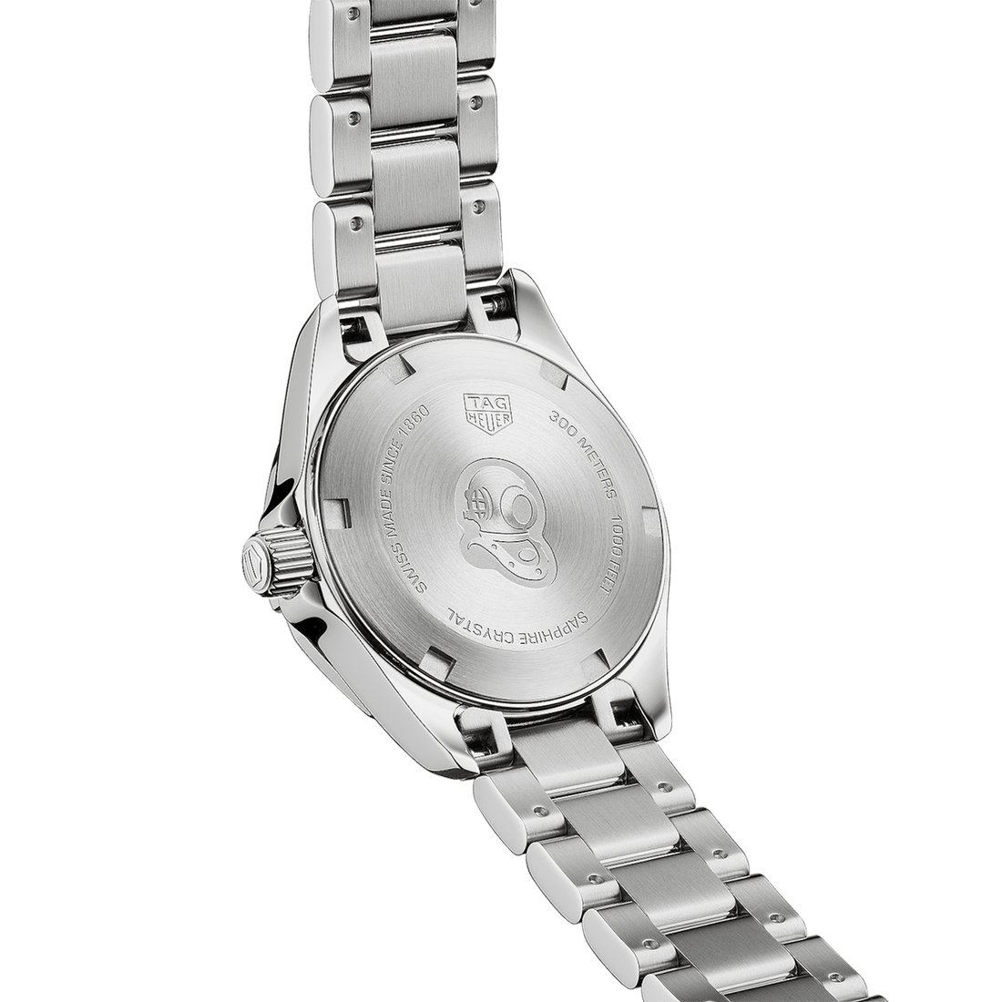 Tag Heuer Aquaracer Diamonds Mother of Pearl Dial Silver Steel Strap Watch for Women - WBD1414.BA0741