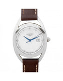 Longines Equestrian Mother of Pearl Dial Brown Leather Strap Watch for Women - L6.136.4.87.2
