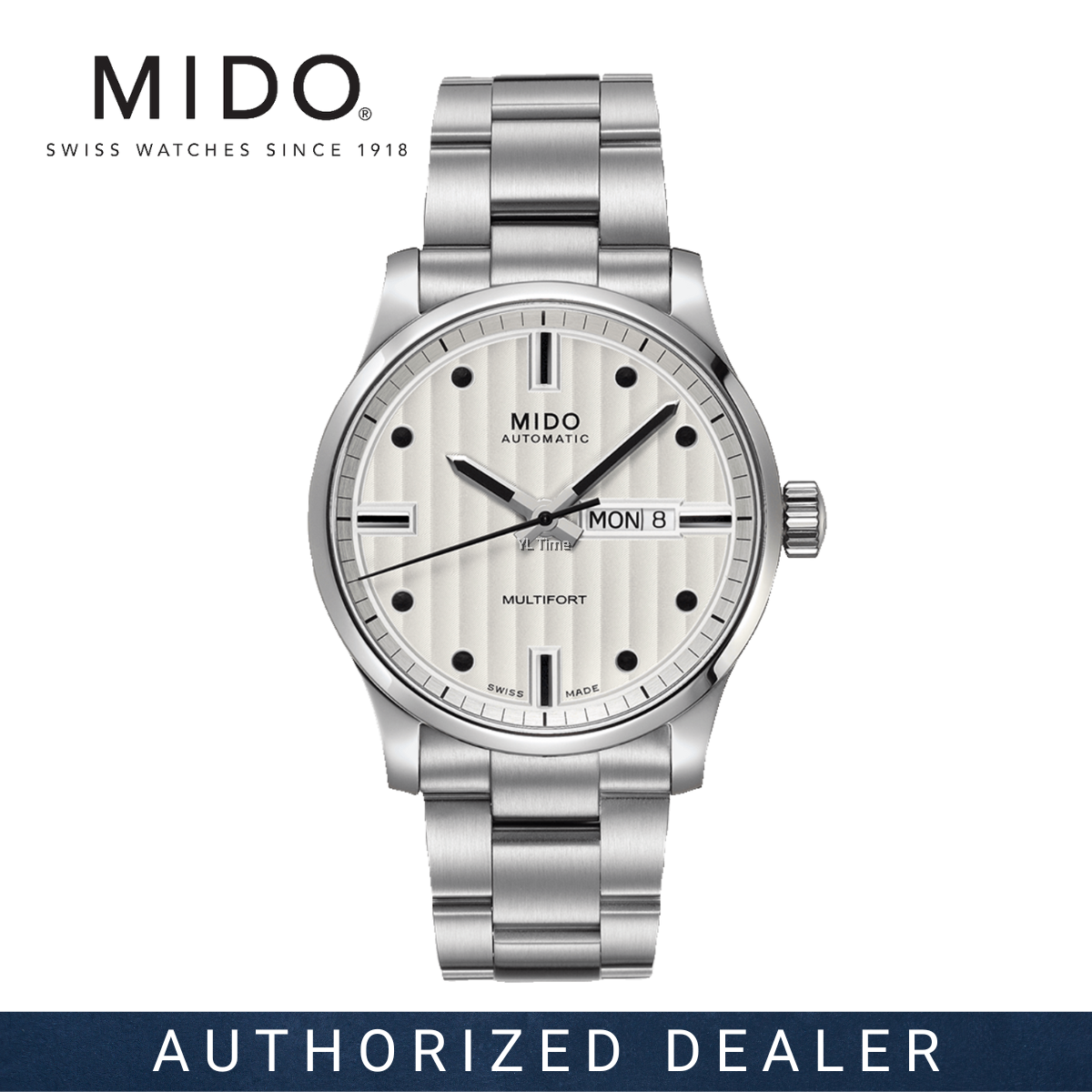 Mido Multifort Automatic Silver Dial Silver Steel Strap Watch For Men - M005.430.11.031.80