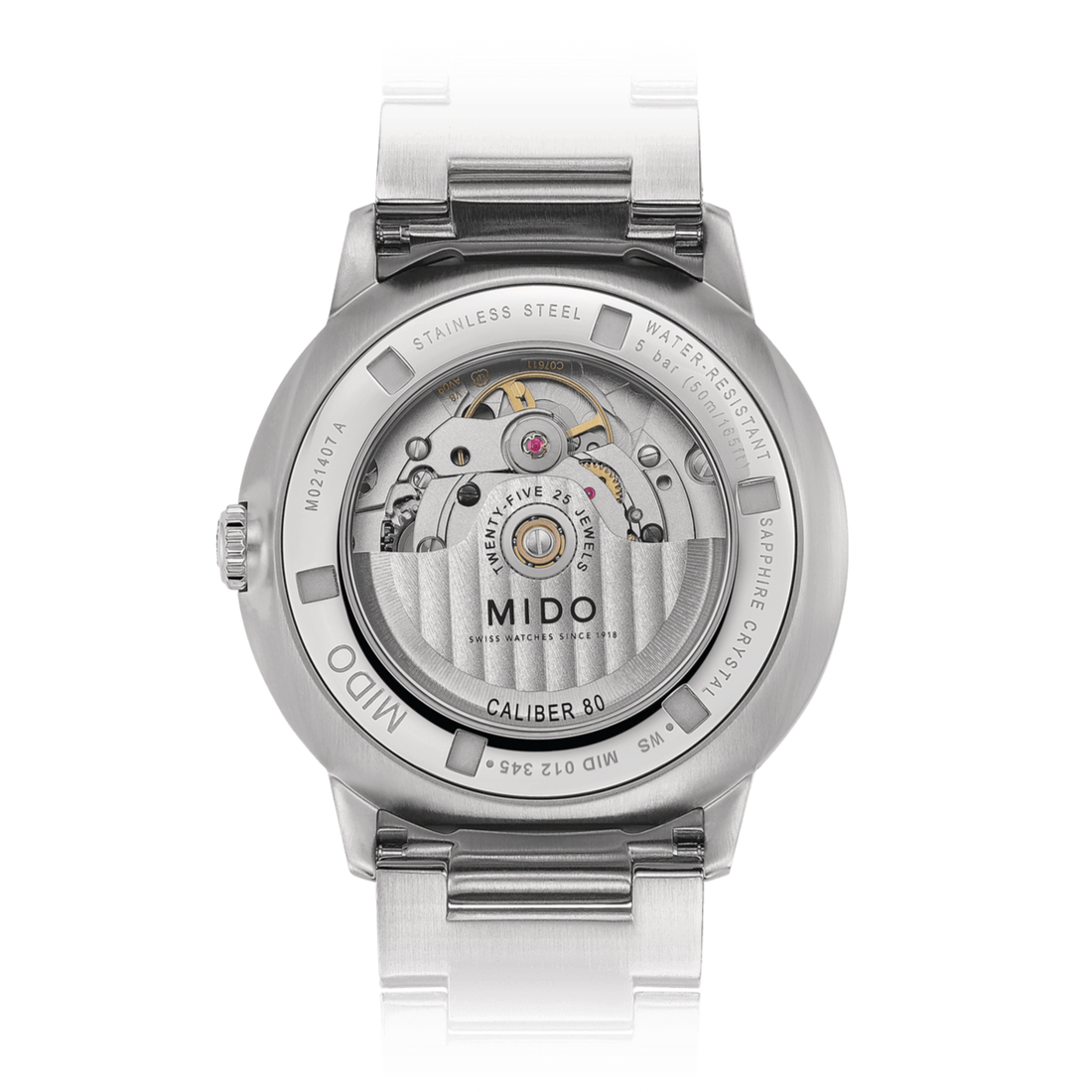 Mido Commander Automatic Gradient Blue Dial Silver Steel Strap Watch For Men - M021.407.11.411.01