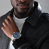 Tag Heuer Aquaracer GMT Calibre 6 Automatic Blue Dial Silver Steel Strap Watch for Men - WAY201T.BA0927