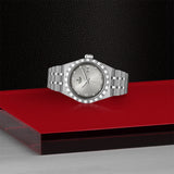 Tudor Royal Day Date Diamonds Automatic Silver Dial Silver Steel Strap Watch for Men - M28600-0002