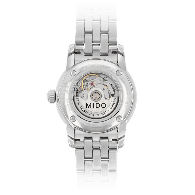 Mido Baroncelli III Automatic White Dial Two Tone Steel Strap Watch For Women - M7600.9.26.1