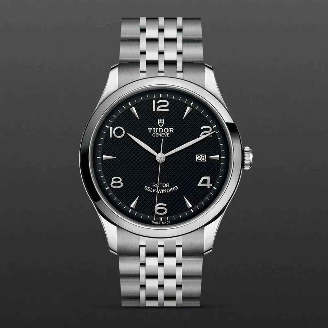 Tudor 1926 Automatic Black Dial Silver Steel Strap Watch for Men - M91650-0002